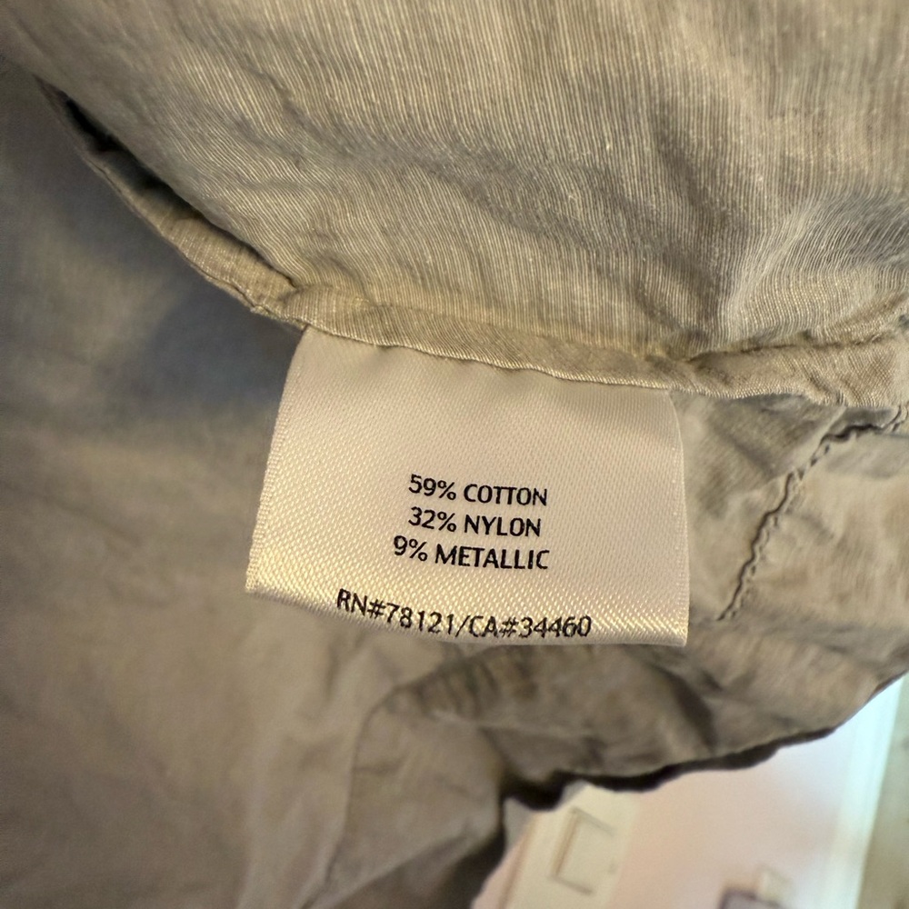 Eileen Fisher Jacket Rumpled Organic Cotton Blend M Medium zip hooded A Line - Picture 14 of 14